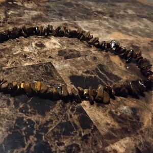 Brown Tigers Eye Stone Beaded Necklace